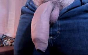 huge flaccid cock - Guy Playing With Big Uncut Flaccid Cock â€“ Monster White Cock