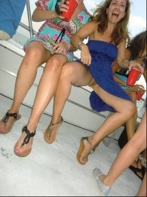 My Wife And Her Girlfriend - Slut Wife and her friends shows Cunt in Public