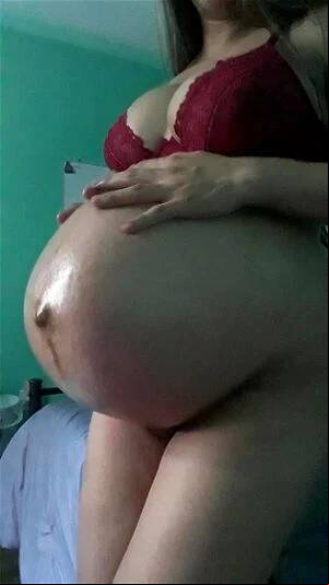 asian big pregnant - Watch Asian girl oils her huge belly - Pregnant, Oiled, Massage Porn -  SpankBang